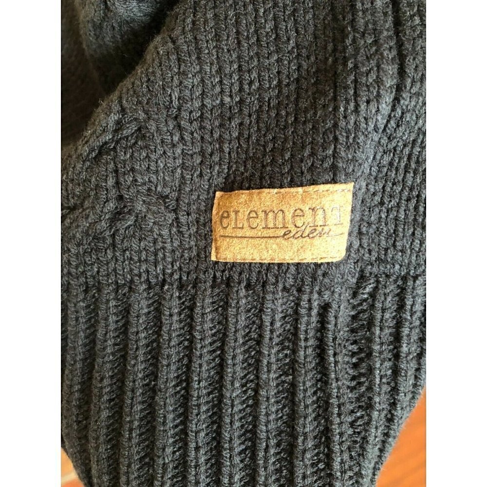 Element Women's Black Cable knit My Love Sweater Dress Size M L - Picture 4 of 12